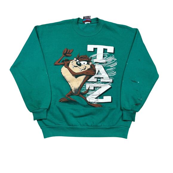 Vintage 1993 Warner Bros Looney Tunes Tazmanian Devil Sweatshirt Men's XL - Picture 1 of 9